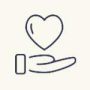 icon of open palm with a heart hovering above it